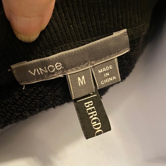 Vince Leather Trim Sweatshirt - Picture 6 of 8